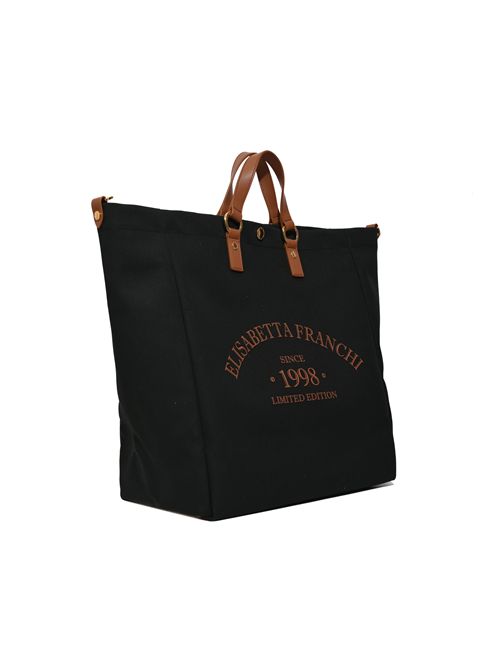 Tote in canvas con logo Elisabetta Franchi | BS14A62E2B58